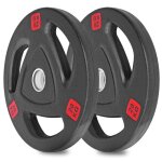Wuuhoo disques dhaltres olympiques ray? plaques de poids set de 2 pices plaque de caoutchouc solide ...