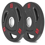 Wuuhoo disques dhaltres olympiques ray? plaques de poids set de 2 pices plaque de caoutchouc solide ...