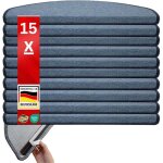 X 15 tapis descalier london bleu clair 235 x 65 cm demi - cercle