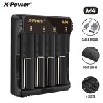 X power chargeur accu 18650 21700 chargeur 4 slots avec led et cable usb - c grande compatibilité housse ... X power chargeur accu 18650 21700 chargeur 4 slots avec led et cable usb - c grande compatibilité housse ...