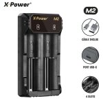 X power chargeur accu 18650 21700 chargeur rapide 2 slots avec led et cable usb - c grande compatibilité ... X power chargeur accu 18650 21700 chargeur rapide 2 slots avec led et cable usb - c grande compatibilité ...