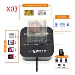 X02 usb sim lecteur de carte  puce pour carte bancaire ic / id emv sd tf mmc lecteurs de cartes usb ...