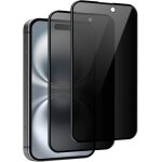 X2 verres tremp� pour iphone 16 - film noir anti espion priv� vitre protection ecran