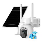 Xega 3g / 4g lte cam�ra surveillance ext�rieur 2k hd panneau solaire 6w batterie 10000mah d�tection de ...