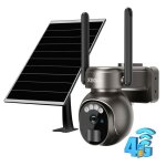 Xega 3g / 4g lte cam�ra surveillance ext�rieur 2k hd panneau solaire 6w batterie 10000mah d�tection de ...
