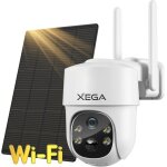 Xega camera surveillance wifi exterieure solaire ptz hd batterie 6000mah dtection de mouvement pir alarme ...