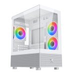 Boîtier mini tour - xigmatek - alphard m - blanc - 4 ventilateurs argb - verre trempé Boîtier mini tour - xigmatek - alphard m - blanc - 4 ventilateurs argb - verre trempé