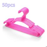 Xjing - lot de 50 cintres en plastique pour vtements denfants - rose - 27 * 10 * 1cm