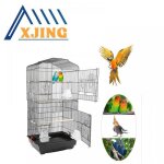 Xjing cage  oiseaux en mtal cage  oiseaux pour perruche lovebird 2 grandes portes 4 gobelets en plastique ...