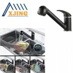 Xjing mlangeur de cuisine en noir design hmisphrique avec douchette extractible pivotant  360 pour ...