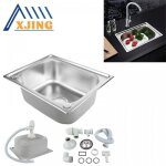 Xjing petit vier de cuisine avec gouttoir vier sous plan profondeur de la cuve 20cm