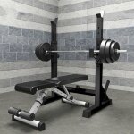 Xjing - rack  squats multifonctionnel - rack  haltres - matriel de fitness - noir - charge maximale ...