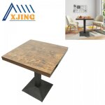 Xjing table de salle à manger carrée - design industriel rétro - convient pour le bar et la cuisine - ... Xjing table de salle à manger carrée - design industriel rétro - convient pour le bar et la cuisine - ...
