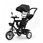 Xjing - tricycle de b�b� avec conception de grande capacit� � grande capacit� r�glable r�glable - noir ...