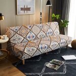 Xjydncg housse clic clac 190x140 - extensible - housses de canap sans bras - maroc multicolore housse ...