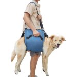 (xl bleu)harnais de transport pour chien sac � dos durgence pour animaux de compagnie harnais de levage ...