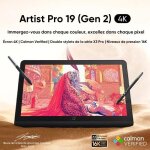 Xp - pen artist pro 19 gen 2 tablette graphique ecran 4k avec stylet à puce x3 pro 16k niveaux de pression ... Xp - pen artist pro 19 gen 2 tablette graphique ecran 4k avec stylet à puce x3 pro 16k niveaux de pression ...