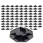 Xpotool lot de 90x plots de terrasse ? charge 2700 kg ? hauteur r�glable 18 - 25 mm ? en pp ? pieds de ...