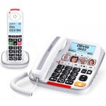 Xtra 3355 combo - dect - téléphone fixe filaire + combiné sans fil - larges touches - répondeur - audio ... Xtra 3355 combo - dect - téléphone fixe filaire + combiné sans fil - larges touches - répondeur - audio ...