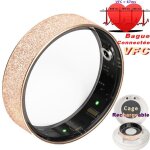 Xtraditech montre connect�e sport bague connect�e vfc - diamant�e dor�e - 26mm - fr�quence cardiaque ...