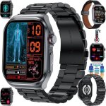 Xtraditech montre connect�e ecg cardiofr�quencem�tre vfc thermom�tre amoled 204 2 bracelets acier inoxydable ...