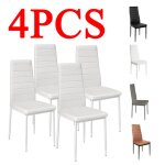 Xuanyu. lot de 4 chaises modernes ( blanc ) - salle � manger salon cuisine assise rembourr�e imitation ...