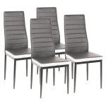 Xuanyu. lot de 4 chaises modernes (gris + blanc) - salle à manger salon cuisine assise rembourrée imitation ... Xuanyu. lot de 4 chaises modernes (gris + blanc) - salle à manger salon cuisine assise rembourrée imitation ...