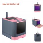 Xuanyu - caisse litire ferme grande - bac  litire pour chat - hauteur de lentre: 23 cm