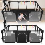 Xuanyu. parc bebexxl pliable parc modulable b�b� avecbarrieres / filets / balle oc�anique / 4 poign�es ...