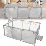 Xuanyu. xxl pliable parc modulable b�b� - avec barrieres / filets / balle oc�anique / 4 poign�es - 180 ...