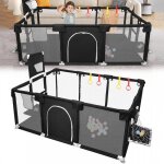 Xuanyu. xxl pliable parc modulable b�b� - avec barrieres / filets / balle oc�anique / 4 poign�es - 180 ...