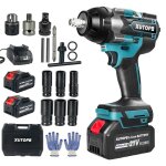 Xutopb cl  choc brushless 21v 800 nm avec 2 batteris 4000mah 21v - boulonneuse  choc - 20 accessoires ...