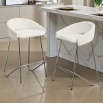Ya - home tabouret de bar lot de 2 tabouret haut cuisine avec repose - pied en m�tal chaise bar pour ...