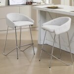 Ya - home tabouret de bar lot de 2 tabouret haut cuisine avec repose - pied en m�tal chaise bar pour ...
