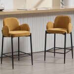 Ya - home tabourets de bar lot de 2 tabourets hauts avec repose - pieds en m�tal chaise de bar moderne ...