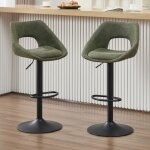Ya - home tabouret de bar lot de 2 tabourets de bar r�glable chaises hautes de bar avec pieds en m�tal ...