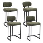 Ya - home tabouret de bar lot de 4 chaise de bar moderne tabouret haut industriel pour cuisine comptoir ...