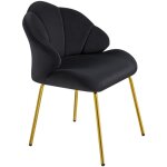 Yaheetech fauteuil de salon en velours chaise dappoint moderne design coquillage avec dossier capitonn ...