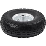 Yaheetech roue increvable avec pneu plein roue de brouette pour chariot de jardin jante en mtal noir ...
