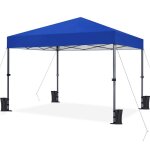 Yaheetech tonnelle pop - up ext�rieur tente de camping 3 � 3 m barnum pliable avec sac de transport plage ...