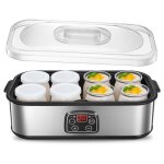 Yaourti�re �lectrique - fohere - 8 pots x 180 ml - �cran lcd - thermostat r�glable - minuteur