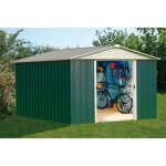 Abri de jardin mtal vert 11 m2 yardmaster + kit dancrage