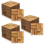 Yaskilosiu 11x dalles de terrasse jardin clipsables en bois composite 30 x 30 cm type classique rev�tement ...