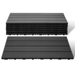 Yaskilosiu lot de 12 wpc dalles de terrasse 4 lattes 2 m2 30 x 60 cm dalles clipsables composite bois ...