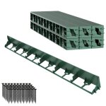 Yaskilosiu 24m bordure de pelouse en plastique flexible bordure de jardin avec 100 piquets dancrage vert ...