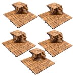 Yaskilosiu 55x dalles de terrasse jardin clipsables en bois composite 30 x 30 cm type classique rev�tement ...