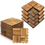 Yaskilosiu 66x dalles de terrasse jardin clipsables en bois composite 30 x 30 cm type classique rev�tement ...