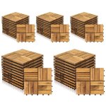 Yaskilosiu 77x dalles de terrasse jardin clipsables en bois composite 30 x 30 cm type classique revtement ...