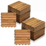 Yaskilosiu 88x dalles de terrasse en bois dacacia pour 30 x 30 cm jardin ext�rieur sol ext�rieurd�coupe ...