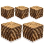 Yaskilosiu 88x dalles de terrasse jardin clipsables en bois composite 30 x 30 cm type classique rev�tement ...